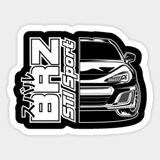 BRZ STI (White Print) Sticker